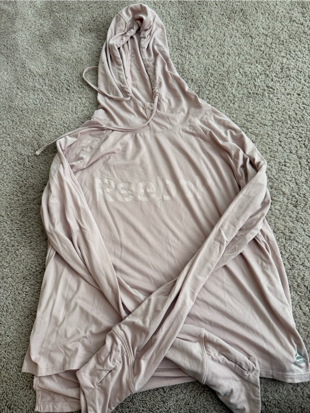 Reebok Light Pink Hooded Lounge Top